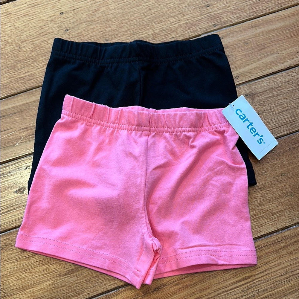 Carter's Brand New Toddler Pink and Black Shorts Set - Size 3T